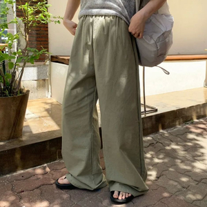 (새상품) 밴딩 린넨 와이드 팬츠 이미지