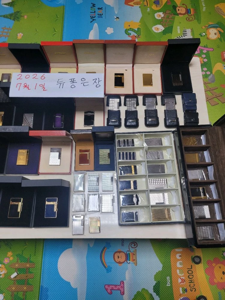 [정품] 듀퐁라이터 종류별 싸게팝니다 18k 금장 은장 팔라듐 백금 블랙 블루 쌍불 듀퐁라이타 이미지