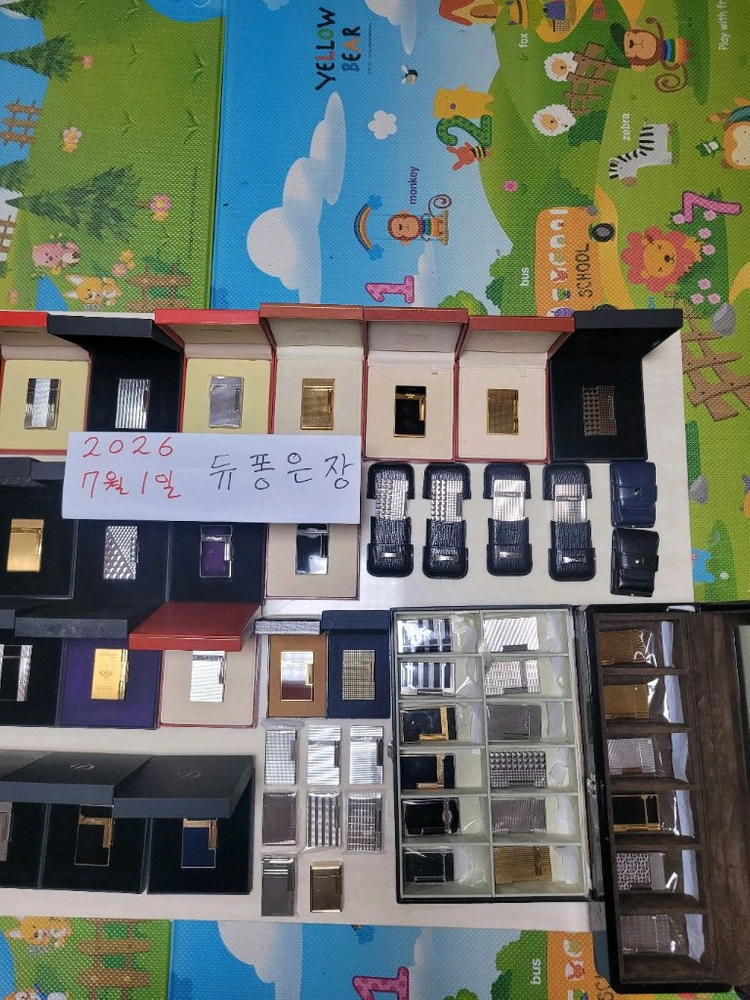 [정품] 듀퐁라이터 종류별 싸게팝니다 18k 금장 은장 팔라듐 백금 블랙 블루 쌍불 듀퐁라이타 이미지
