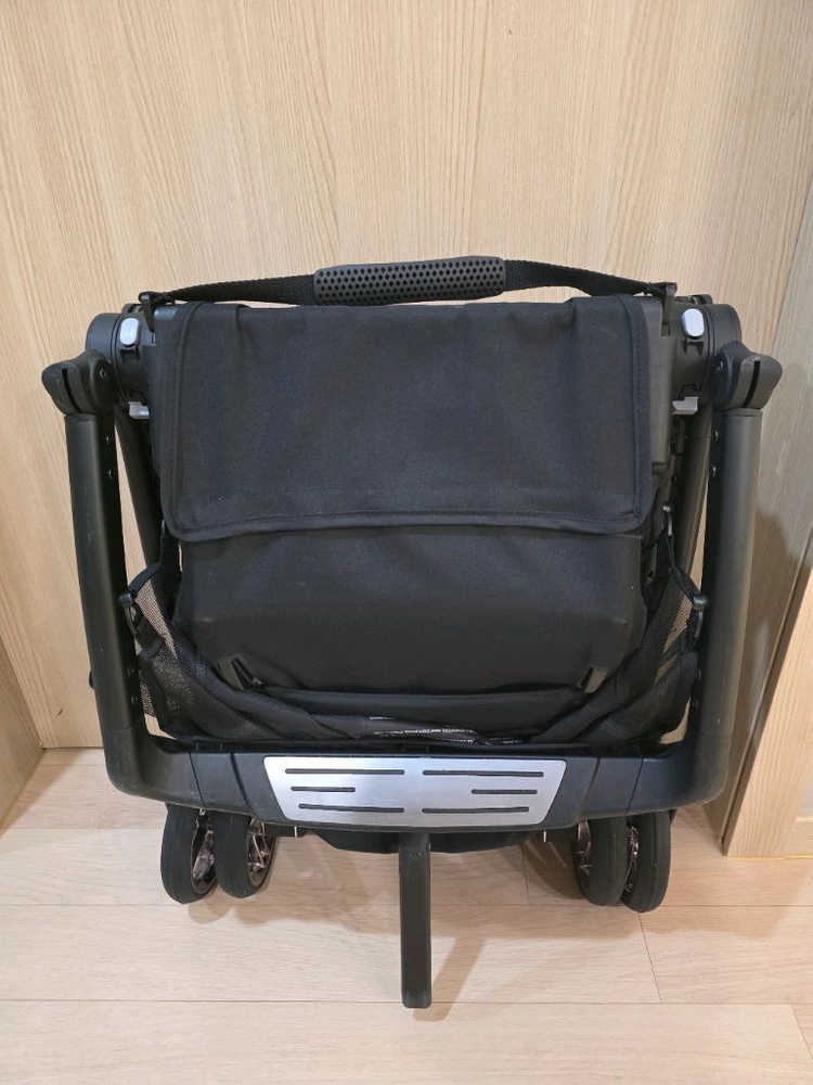시크 미뇽 양대면 오토폴딩 절충형 유모차 메도우 베이지 이미지