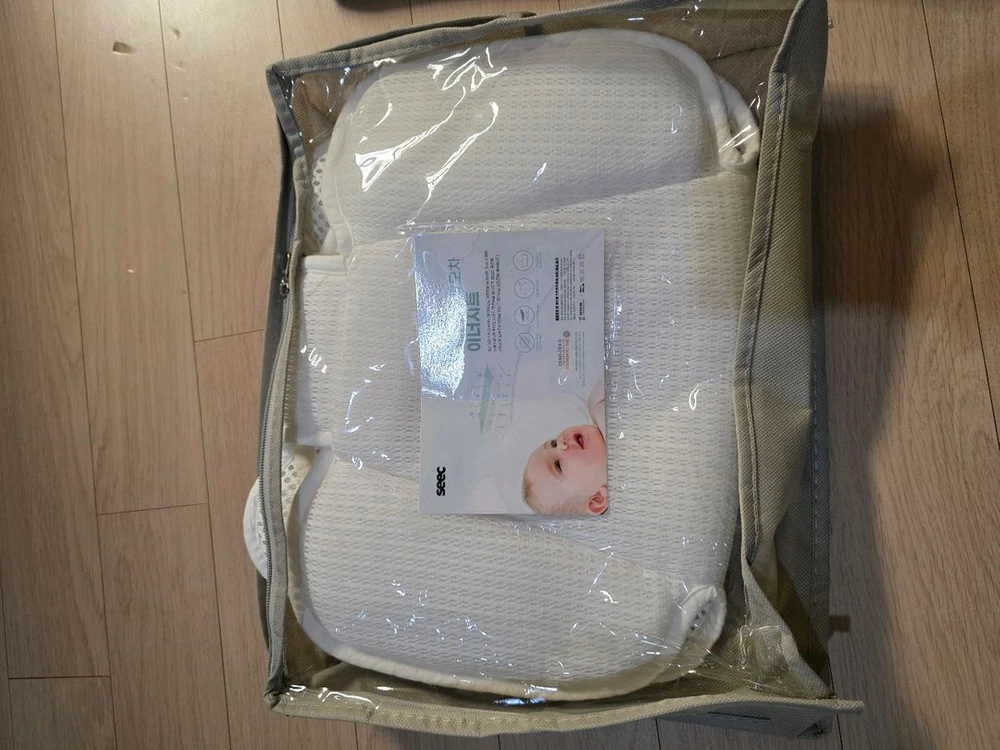 시크 미뇽 양대면 오토폴딩 절충형 유모차 메도우 베이지 이미지