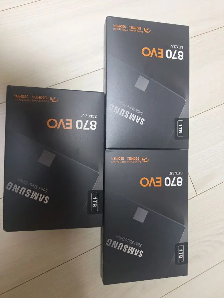 26년형 정품새것 삼성SSD 870EVO 1TB x5개 이미지