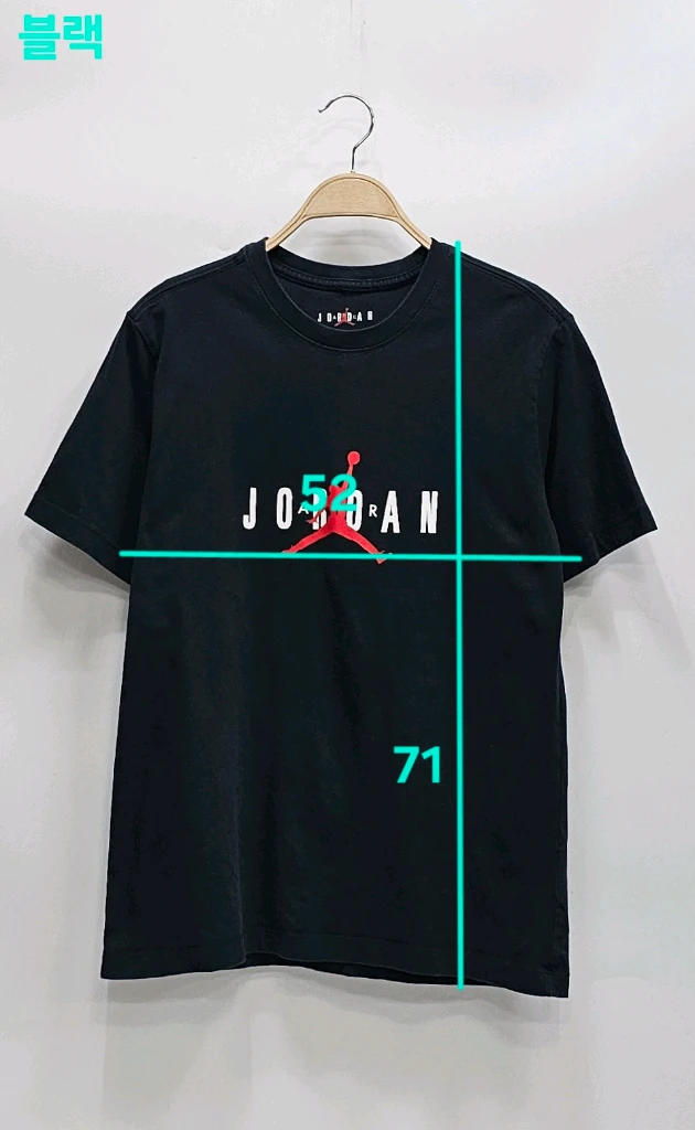NIKE 22SS 조던 에어 스트레치 반팔 티셔츠 / 남 L 블랙 이미지