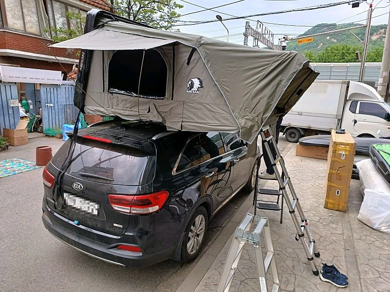 자동차검사 규제 풀림,아베나키 메세타 힐랜더 트랩오버랜드 루프탑텐트 어넥스 가로바 새제품 장착 이미지