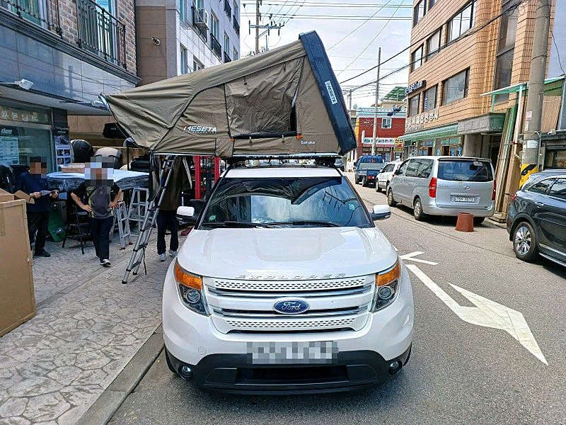 자동차검사 규제 풀림,아베나키 메세타 힐랜더 트랩오버랜드 루프탑텐트 어넥스 가로바 새제품 장착 이미지