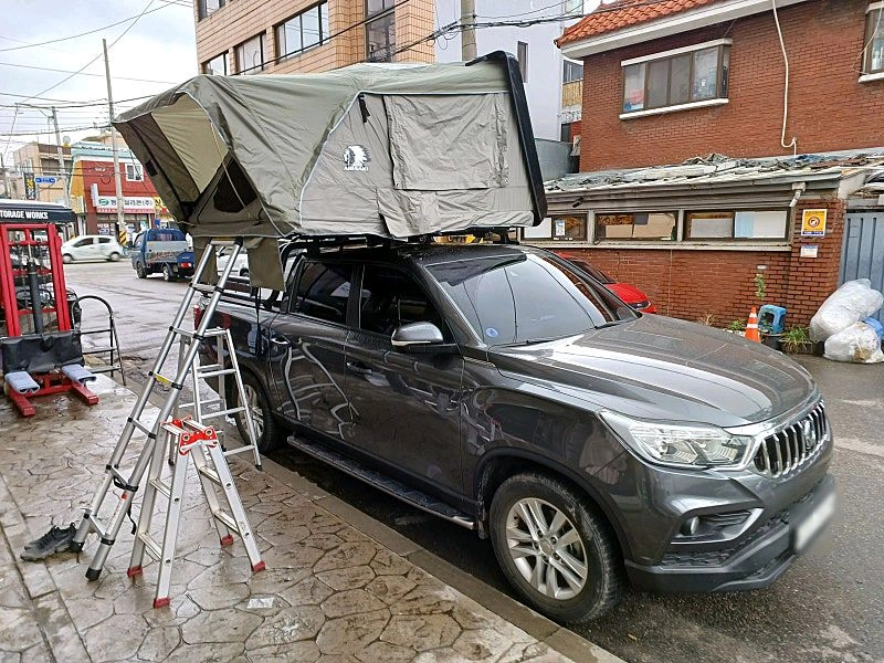 자동차검사 규제 풀림,아베나키 메세타 힐랜더 트랩오버랜드 루프탑텐트 어넥스 가로바 새제품 장착 이미지