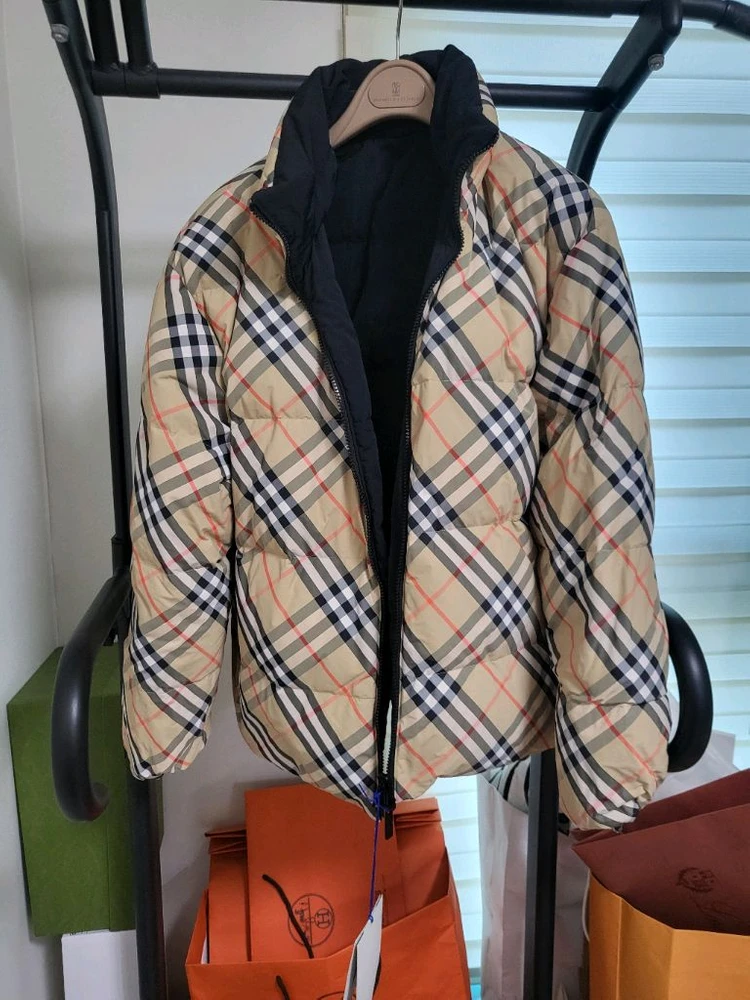 25FW 버버리 ekd 체크 리버시블 패딩 s 새상품 이미지