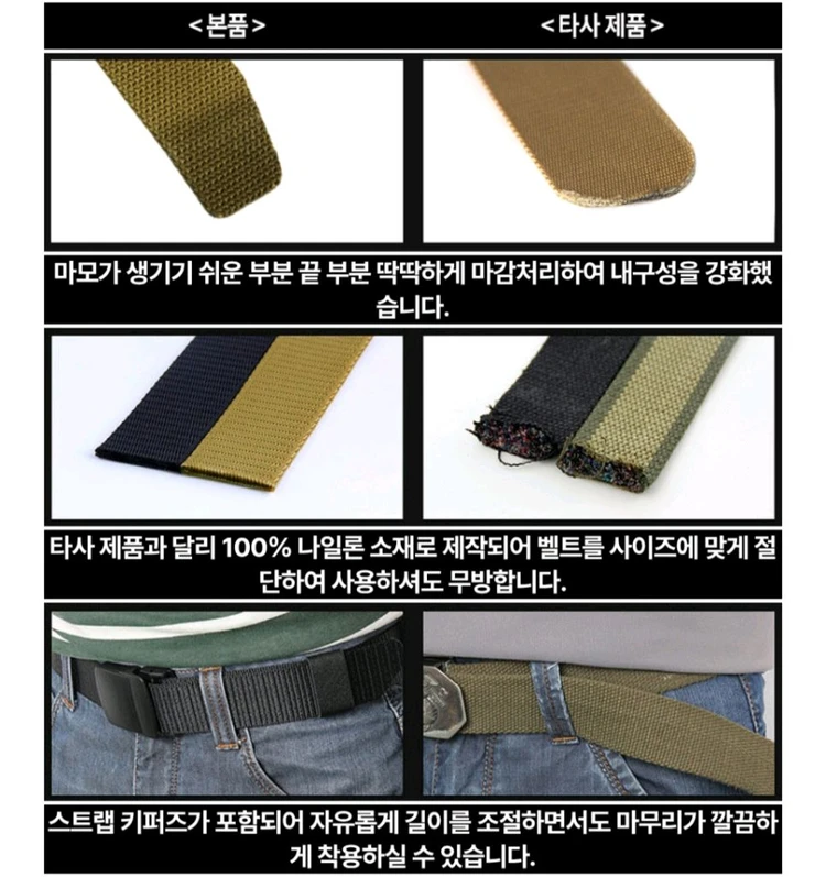 파이커택티컬 오퍼레이션 나일론 벨트 남성벨트 블랙 이미지