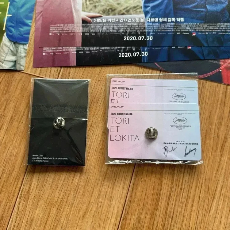 다르덴 형제 뱃지 전주국제영화제 영화 굿즈 로제타 더차일드 자전거탄소년 내일을위한시간 이미지