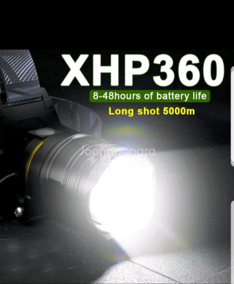 가장밝은 XHP360,헤드랜턴.손전등,후레쉬,해루질. 이미지