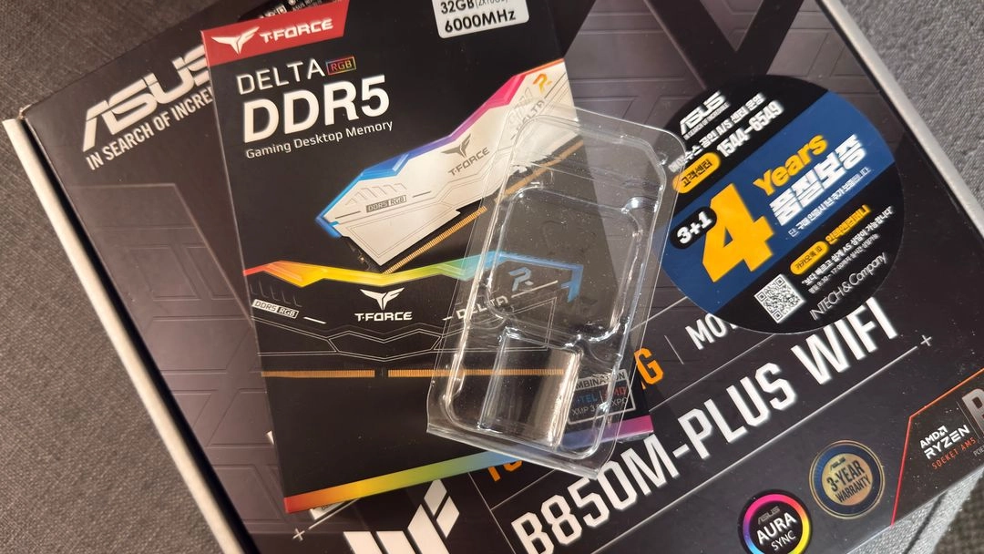 9600X + ASUS TUF Gaming B850M-PLUS WIFI + TeamGroup T-Force DDR5 이미지
