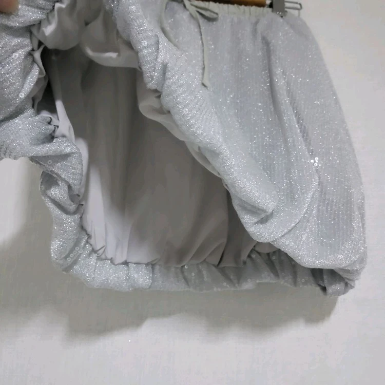 새상품 그로브 귀여운 스팽글 밴딩 볼륨 스커트 이미지