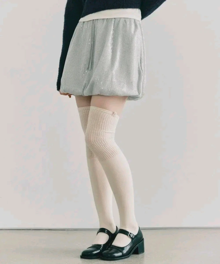 새상품 그로브 귀여운 스팽글 밴딩 볼륨 스커트 이미지