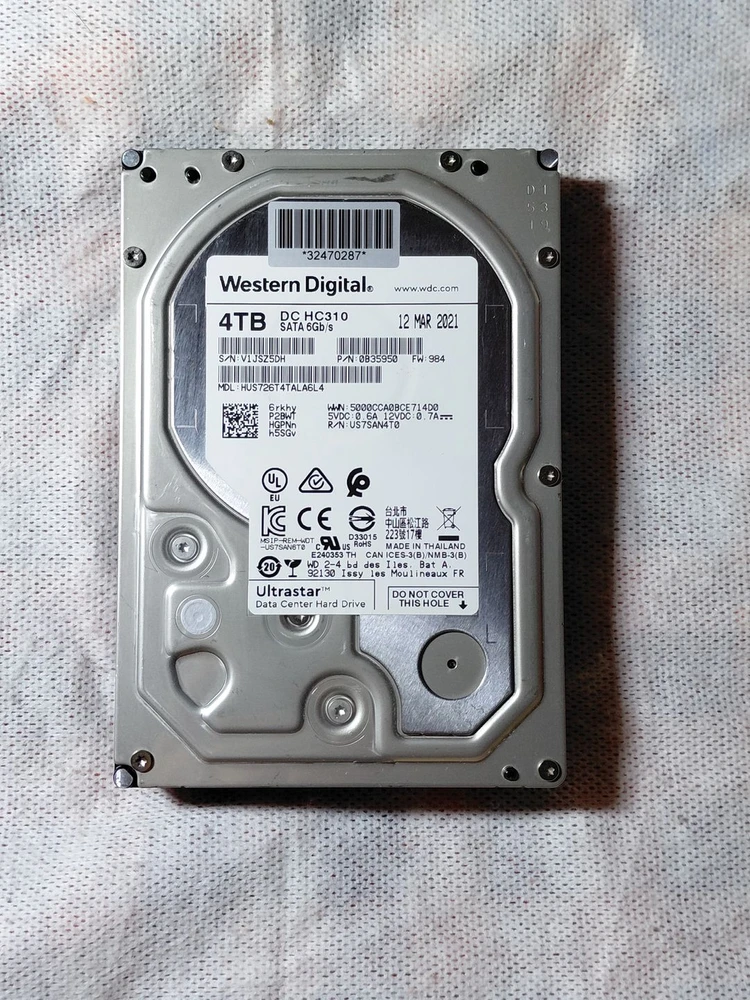 WD Ultrastar 7200/256M HDD 4TB NAS - 안심되는 중고거래