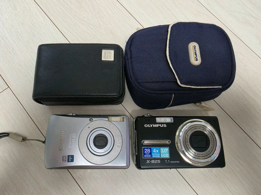 캐논 IXUS 65 + 올림푸스 X-825 디지털카메라 일괄판매 이미지