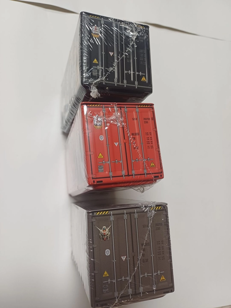 기동전사 건담 컨테이너모형 스틸케이스 장식케이스 소품수납함 3종세트 새상품 이미지