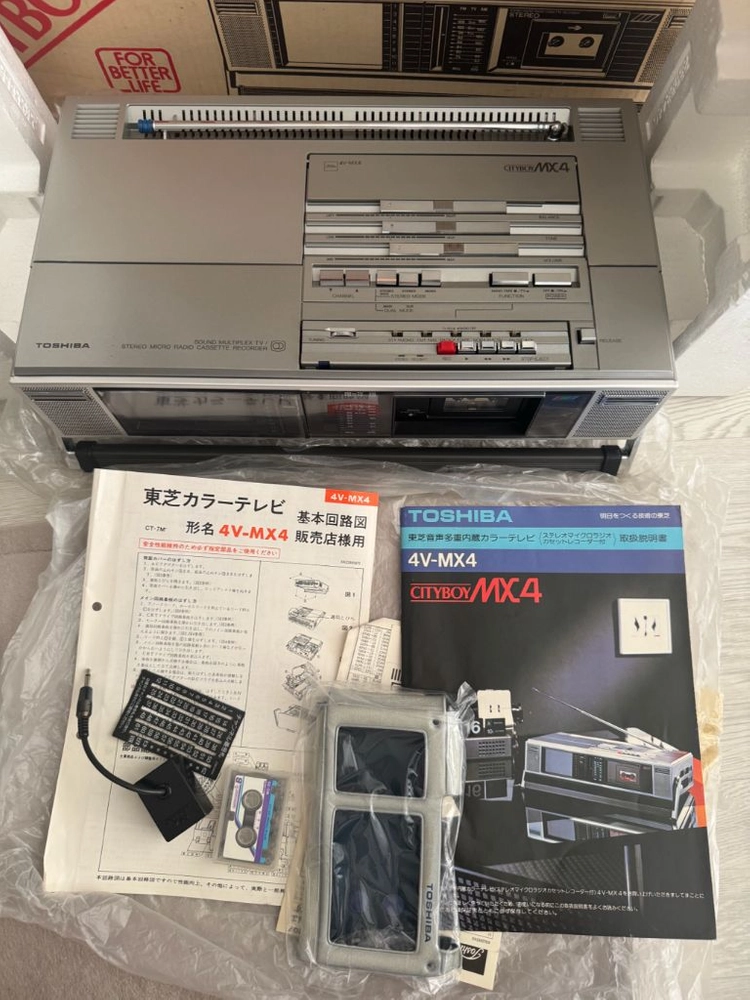 희귀 마이크로 카세트 컬러TV Toshiba Cityboy MX4 (모델명 4V-MX4) 이미지
