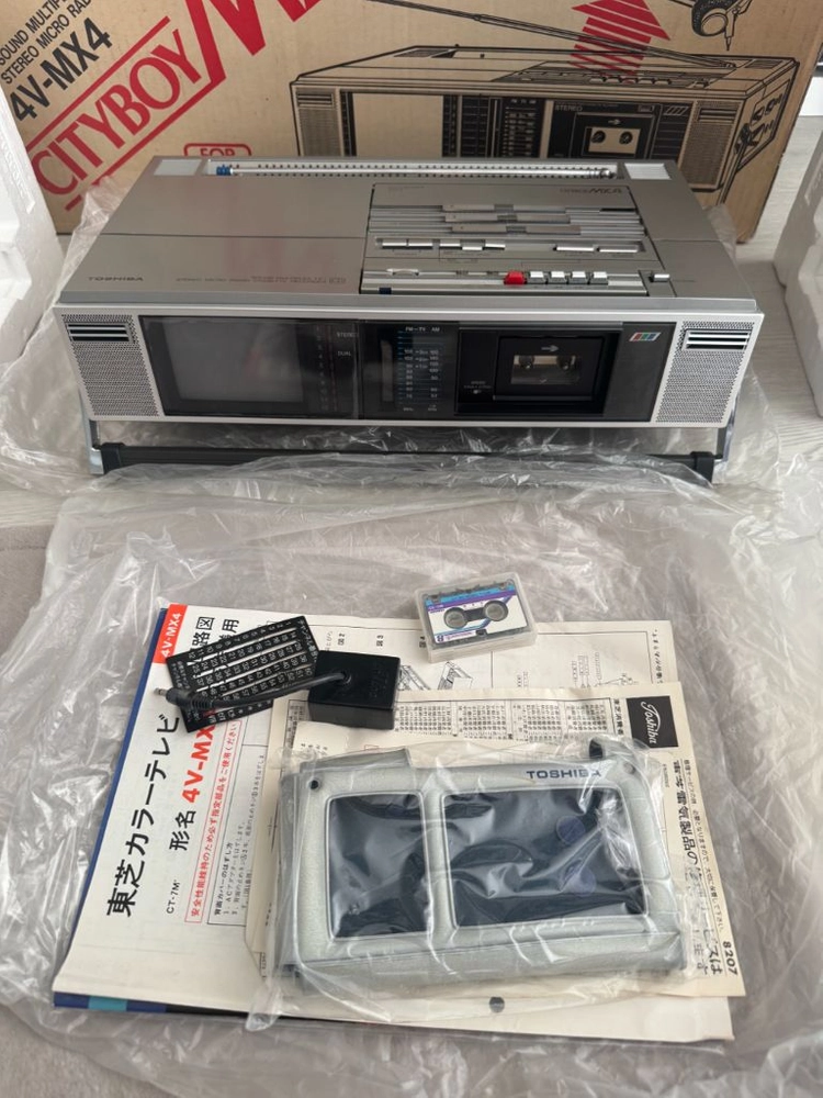 희귀 마이크로 카세트 컬러TV Toshiba Cityboy MX4 (모델명 4V-MX4) 이미지