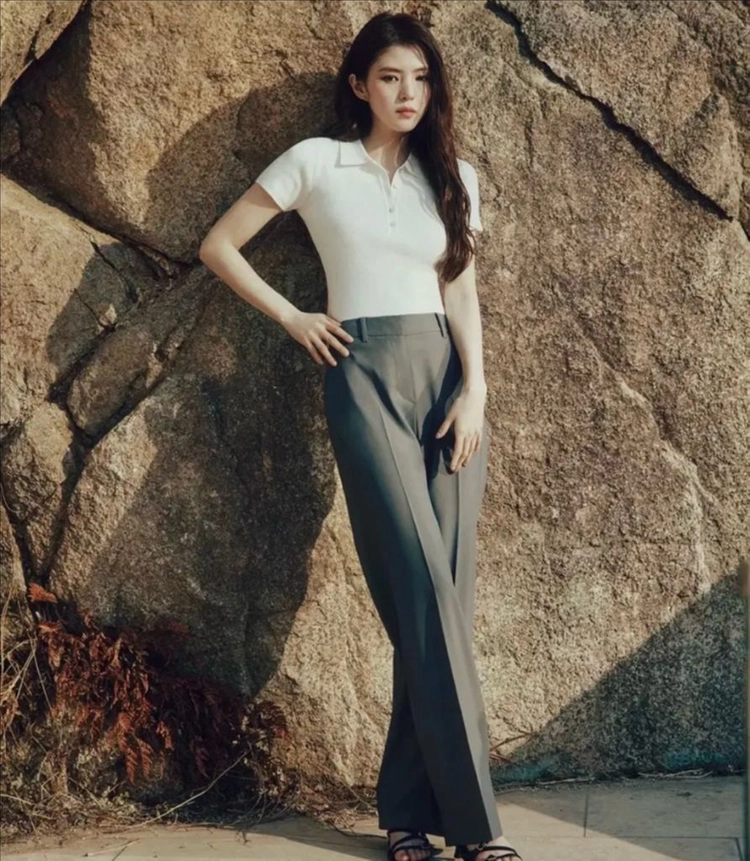지오다노 스트레이트 쿨 슬랙스 블랙 25 이미지