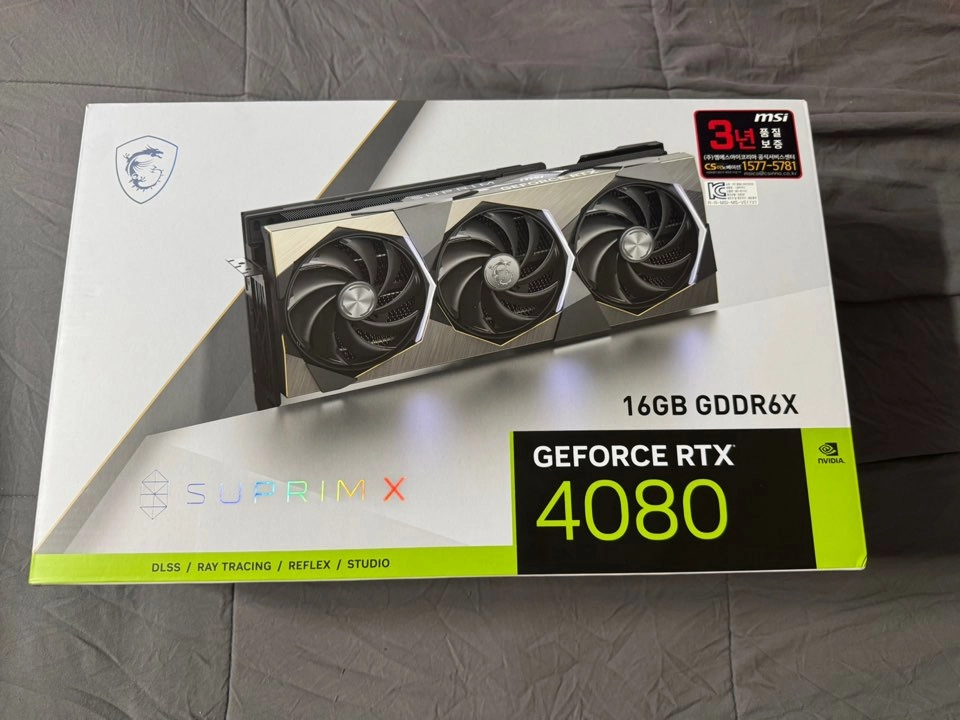 MSI RTX 4080 슈프림 팝니다. - 안심되는 중고거래