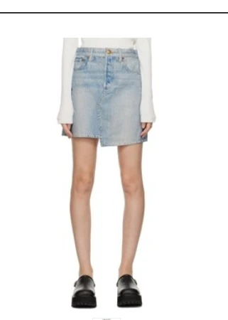 랙앤본 rag & bone 언밸런스 데님 미니 스커트 27 사이즈 새상품 이미지