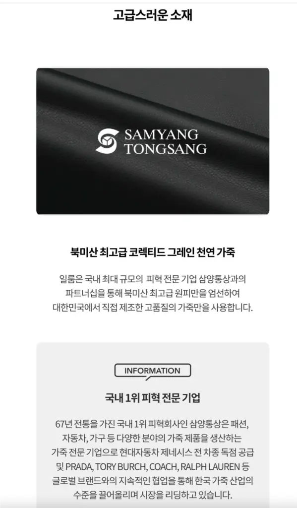 일룸 로쿰 1인 암리스 소파 (천연가죽) 이미지