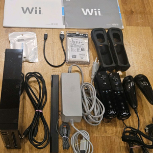 닌텐도 위 Wii 블랙 2인 풀세트 이미지