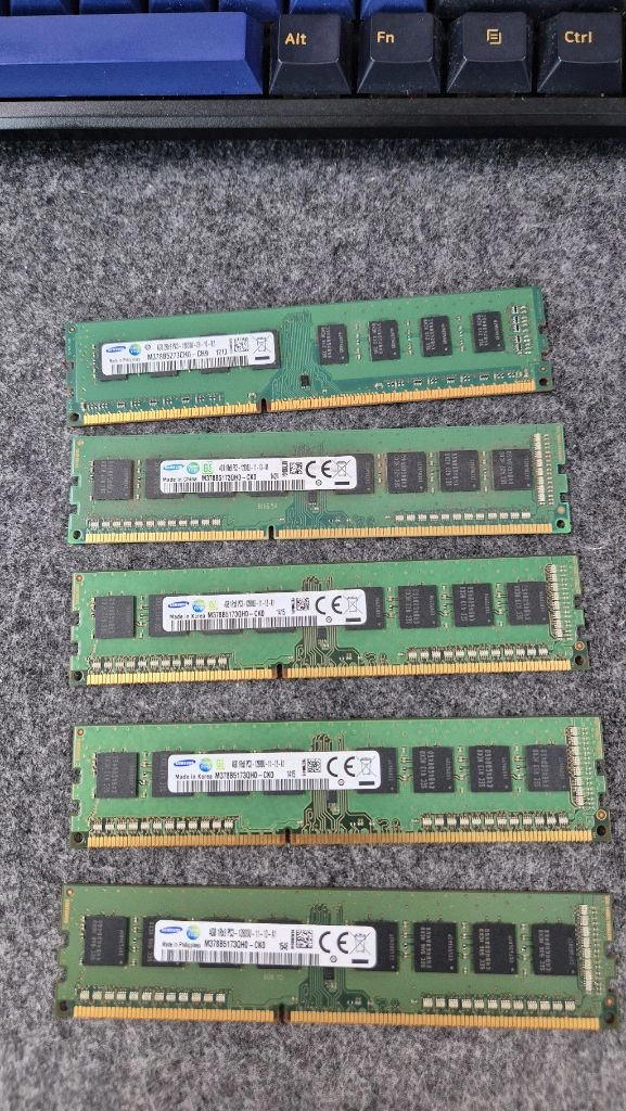 삼성 DDR3 메모리 4GB 5개 세트 이미지