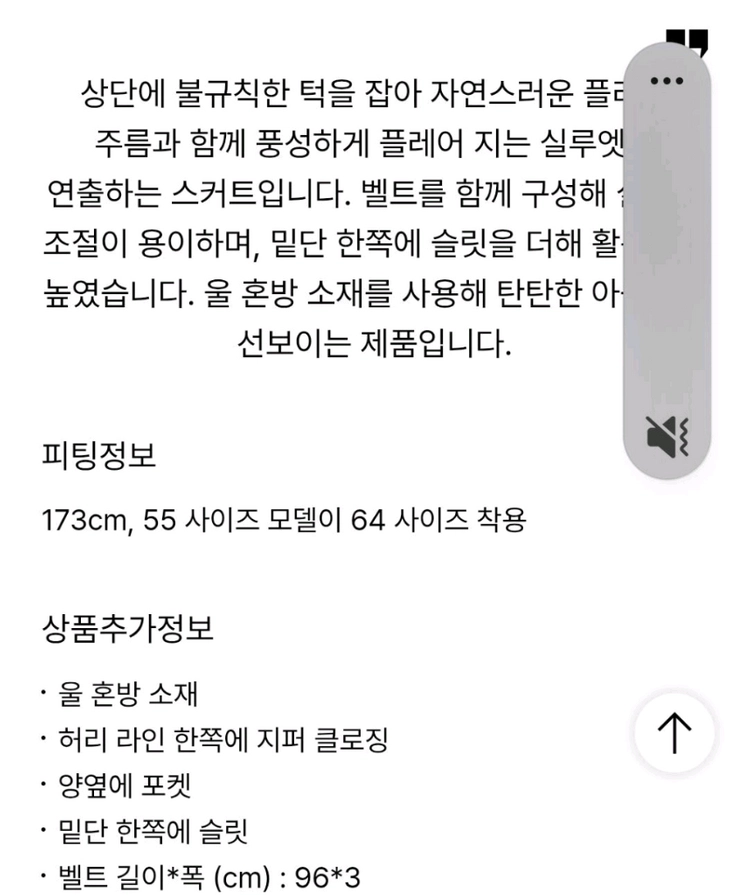더캐시미어 울 플리츠 스커트 이미지