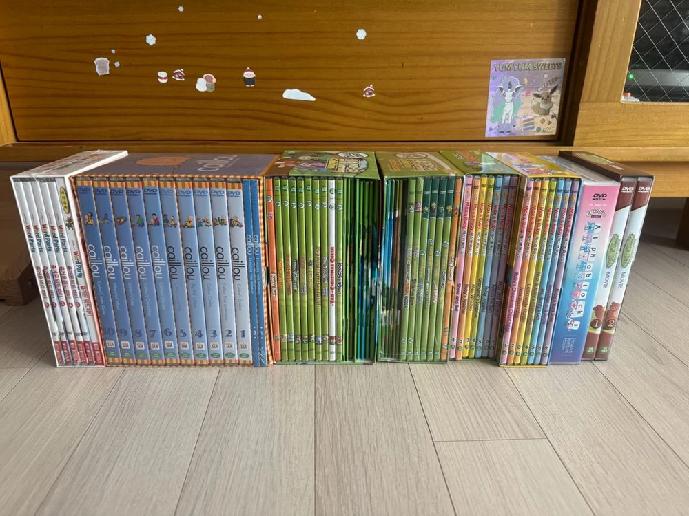 영어 교육 DVD 일괄 판매(까이유, 립프로그, 맥스앤루비 등) 이미지