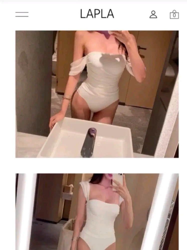 새상품 라플라 LAPLA 릴리 손예진 모노키니 원피스 수영복 블랙 S-M 이미지