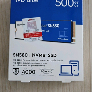 WD Blue SN580 500GB NVMe SSD 이미지