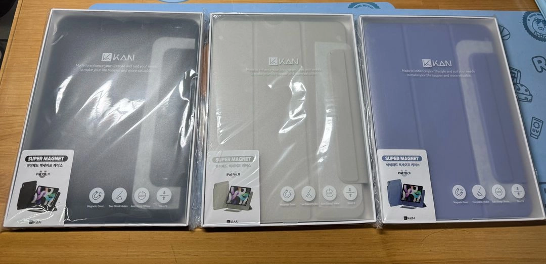 (새상품) 케이안 아이패드 프로 11인치 3단 분리 마그네틱 폴리오 케이스 미개봉 이미지