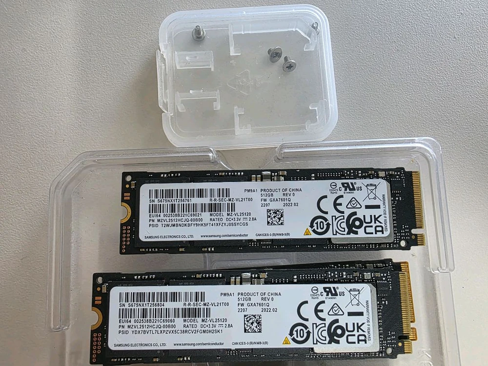 SSD 삼성 pm9a1(980 프로) 512GB/방열판 /24년 문서/거의새것 이미지