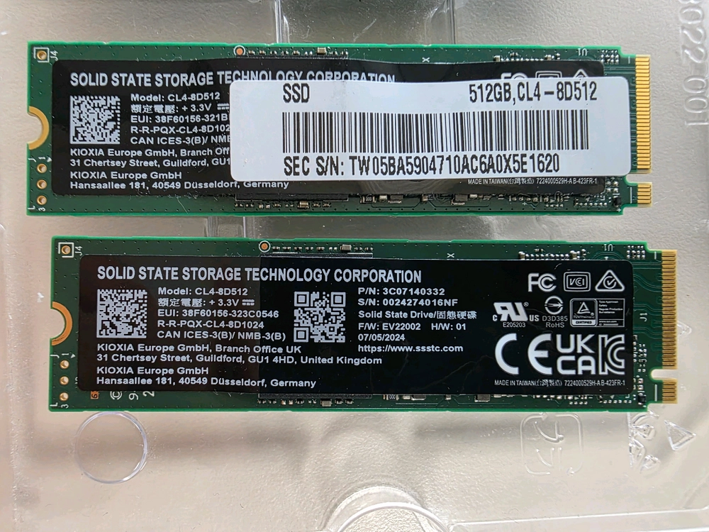 SSD 삼성 pm981a 키오시아 512GB 외/방열판 /24년 문서/거의새것 이미지