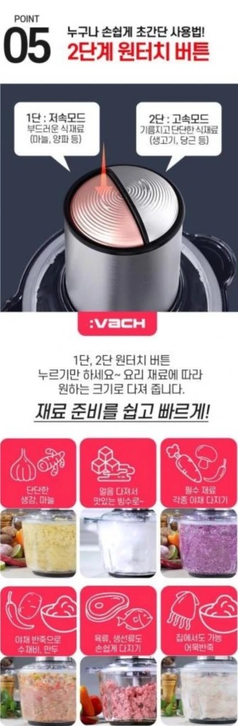 [새것.정품] 바치 7초 만능 다지기 *고급형 풀세트 구성 (알뜰형X) 이미지