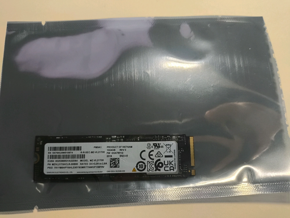 PM9A1 1TB SSD 상태 좋음 nvme 980 PRO OEM 이미지