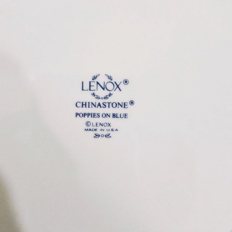 빈티지 레녹스 파피스 온 블루 치즈보드(접시) 이미지