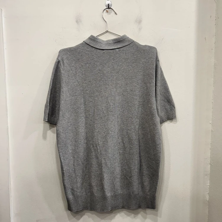 US POLO ASSN 와플코튼 니트 반팔 카라티 이미지