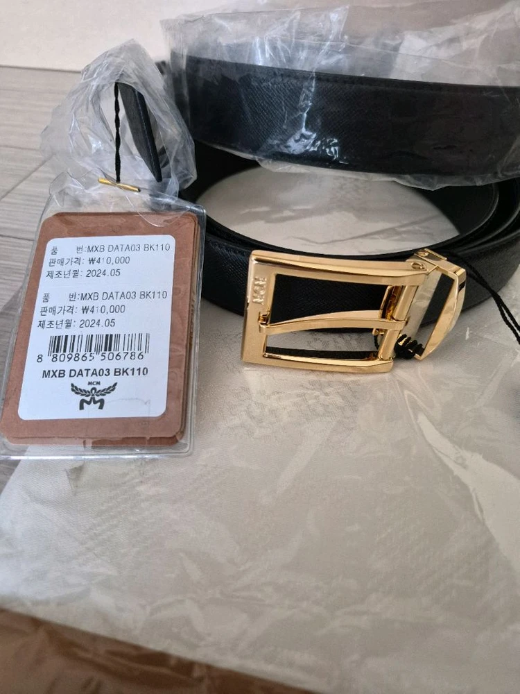 MCM 정품 미사용 새 제품가죽 벨트 이미지