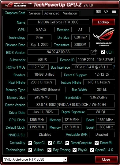 RTX3090 ROG STRIX 로그스트릭스 판매 이미지