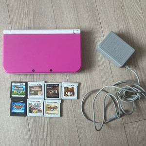닌텐도 new 3ds LL XL 핑크색 일판 일본판 뉴큰다수 + 닌텐도칩 이미지