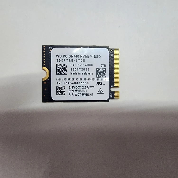NVMe SSD 2TB ( WD PC SN740, 2230 ) 이미지