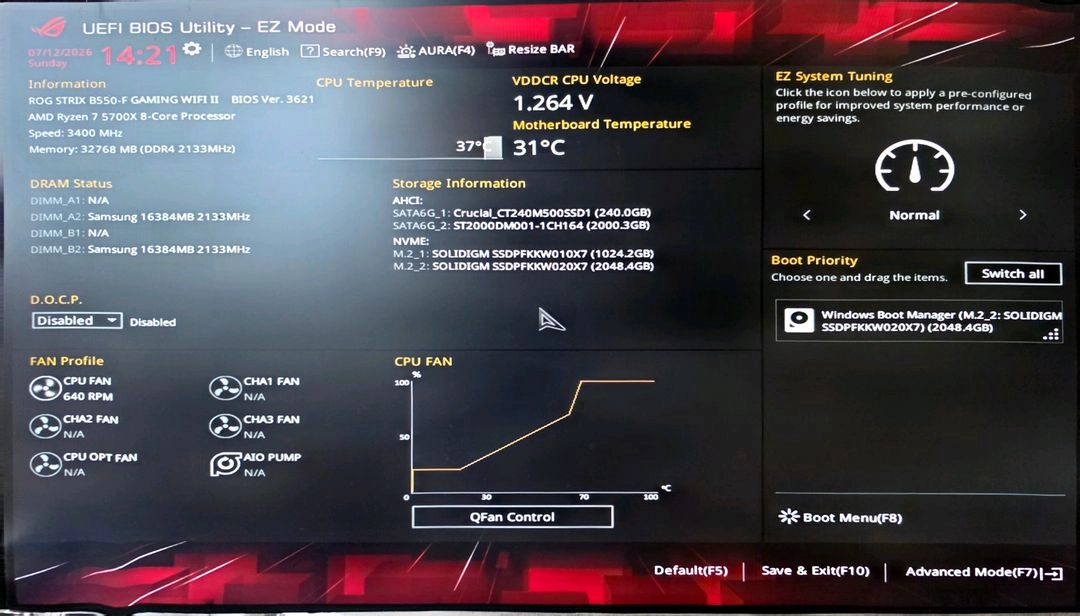 ASUS ROG STRIX B550-F GAMING WIFI II (박스/더듬이안테나, 풀테스트 완료) - 안심되는 중고거래