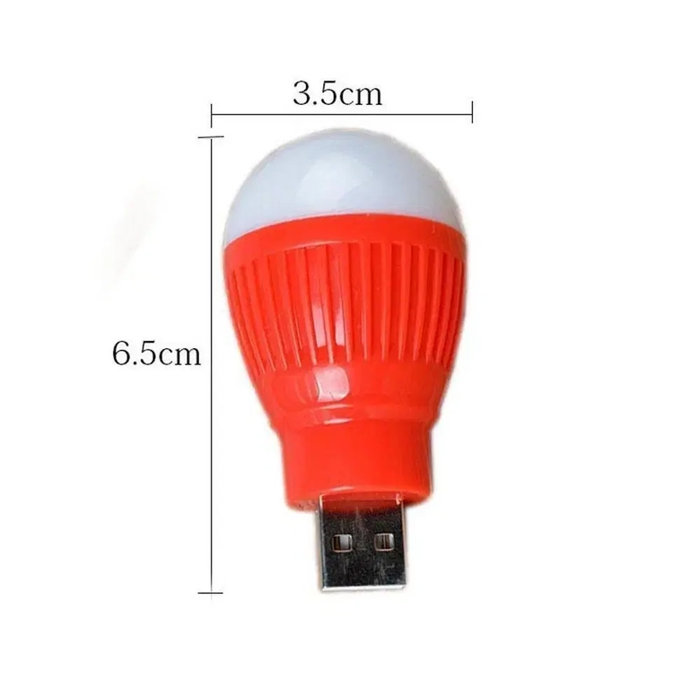 새 2개 연두색 차량용 USB 램프 미니 전구 휴대용 LED 조명 노트북 독서 이미지