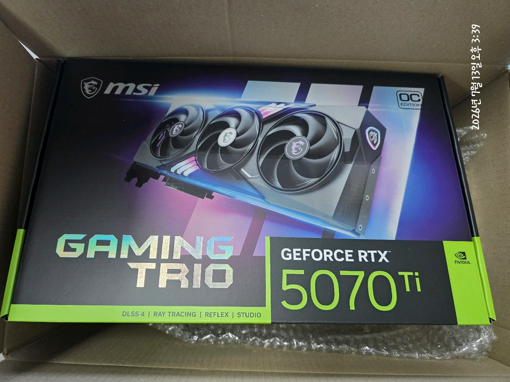 미개봉새제품) MSI 지포스 RTX 5070 Ti 게이밍 트리오 OC D7 16GB 트라이프로져4 -130만원 - 안심되는 중고거래