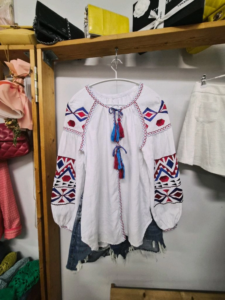 1.수입 린넨자수 블라우스 2.알렉산더왕 데님 반바지 이미지