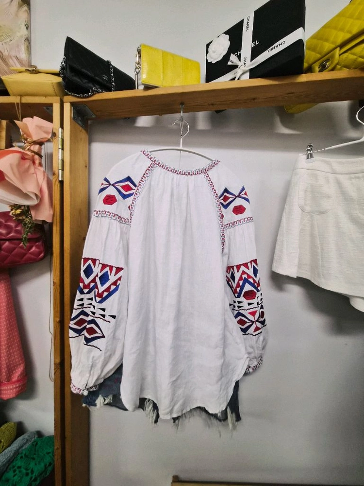 1.수입 린넨자수 블라우스 2.알렉산더왕 데님 반바지 이미지
