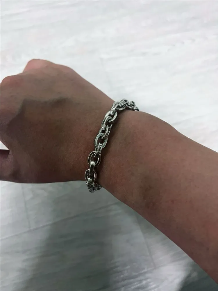 크롬하츠 페이퍼체인 라지 팔찌 20cm 새상품 이미지