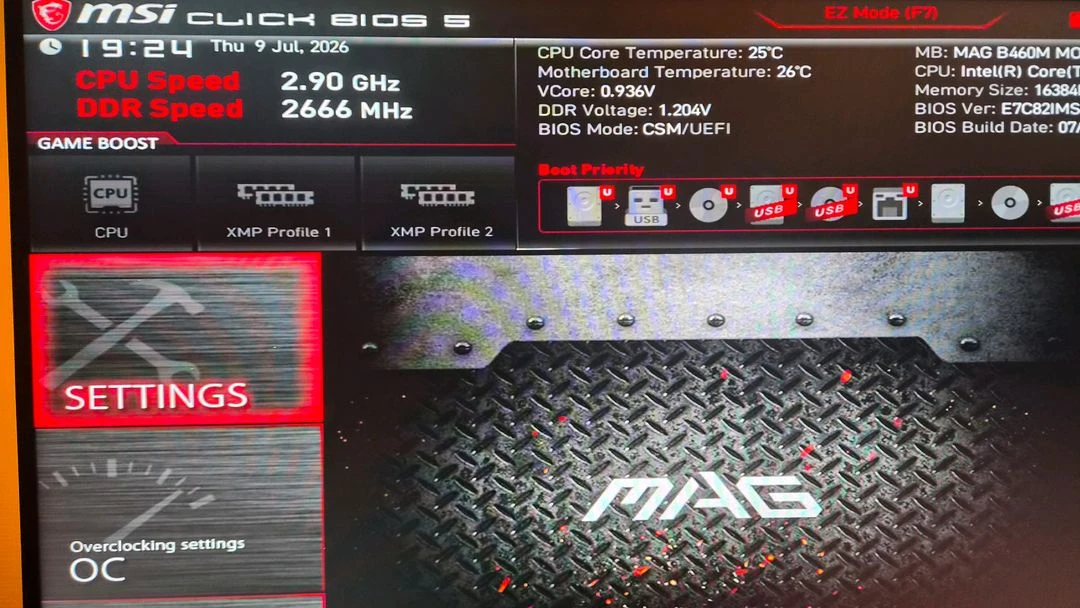 i5 10400F +Msi B460 박격포 이미지